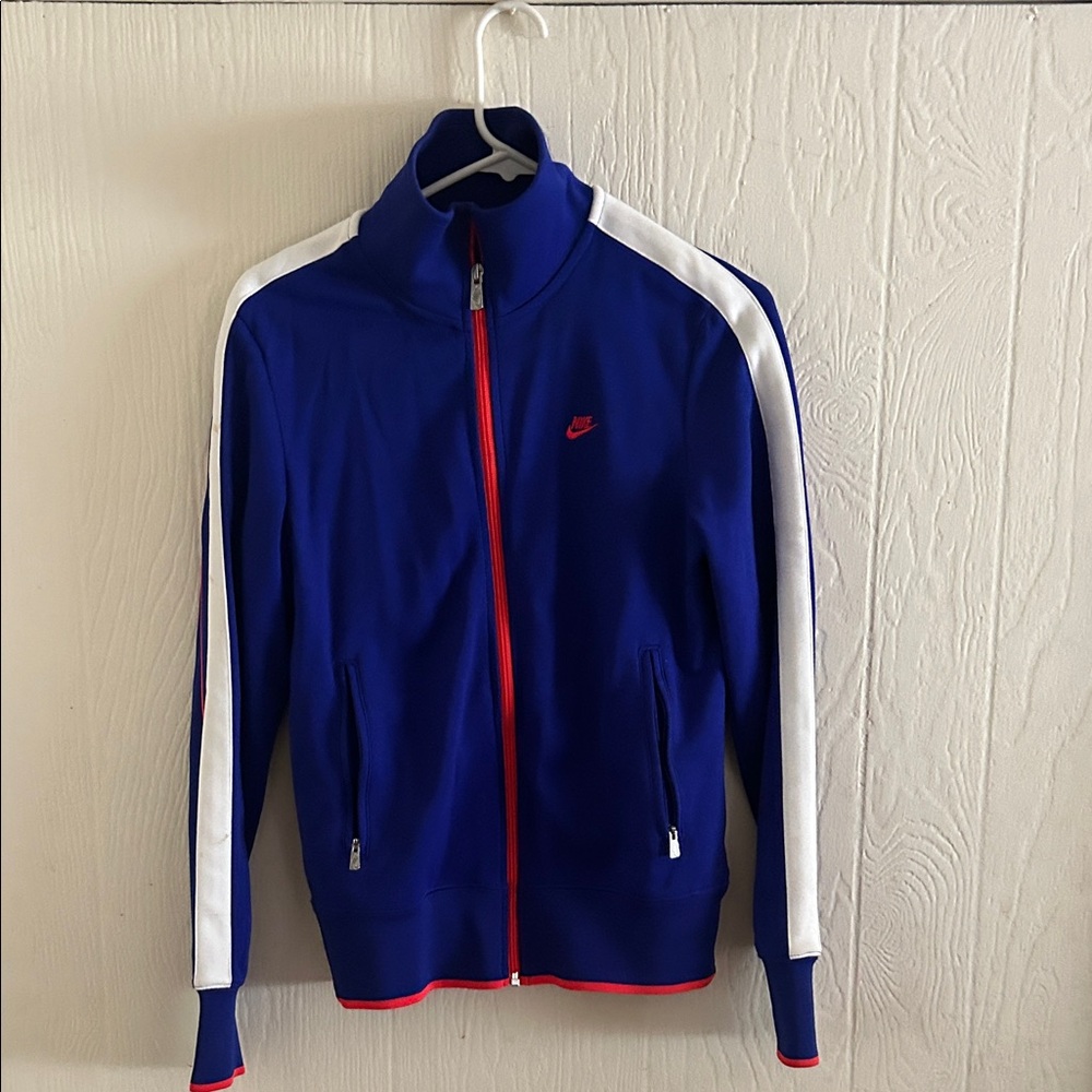 Nike Royal Blue Jacket with White Stripes